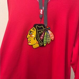 Chicago Blackhawks Majestic Red and Gray Hoodie